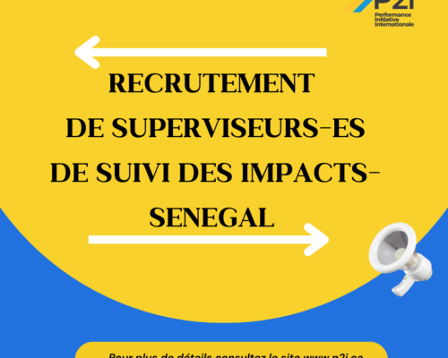 APPEL À CANDIDATURES POUR LE RECRUTEMENT DES SUPERVISEURS-ES DE SUIVI DES IMPACTS